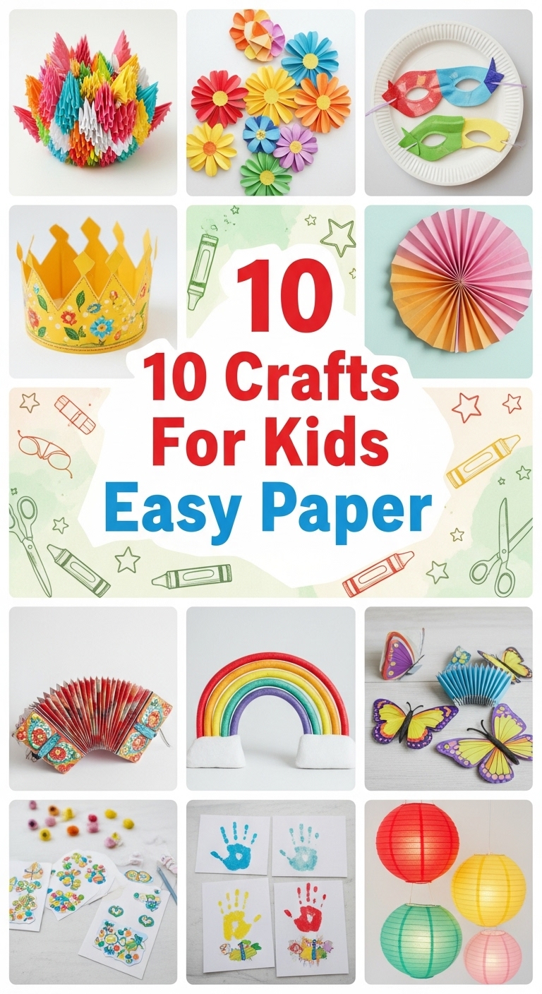 10 Crafts For Kids Easy Paper