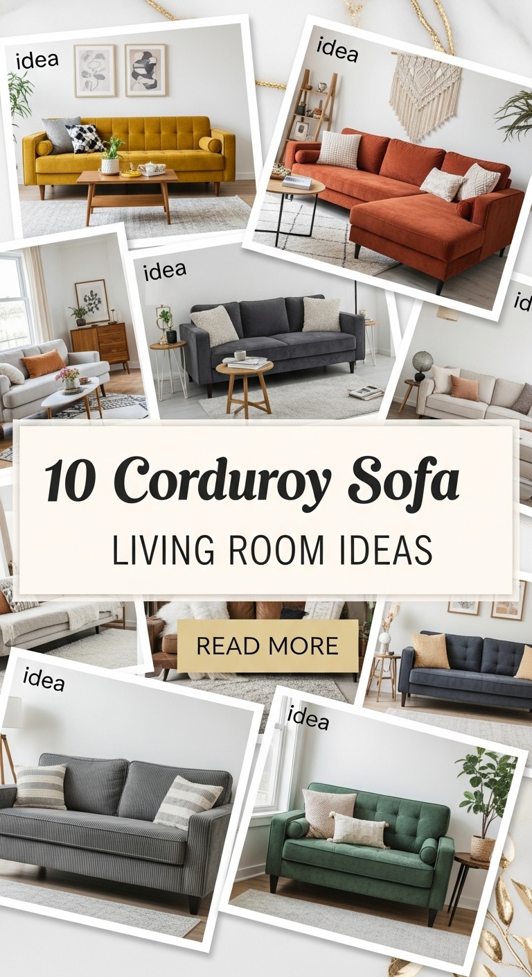 10 Corduroy Sofa Living Room ideas